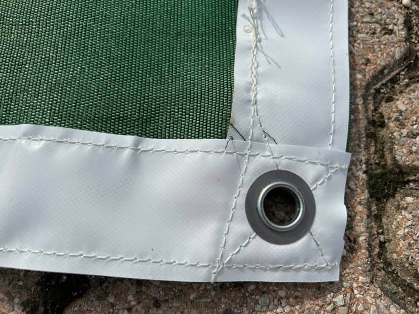 RETE ANTIGRANDINE NUOVA PER COPERTURA CONTAINER CON ANELLI METALLICI RINFORZATI — foto 5 di 6