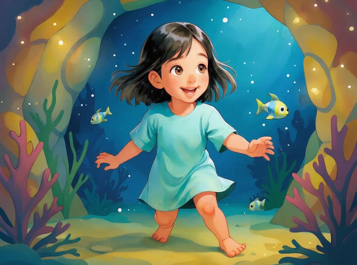 Shreya's Underwater Adventure — illustration for page 5