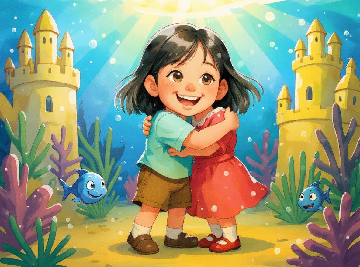 Shreya's Underwater Adventure — illustration for page 7