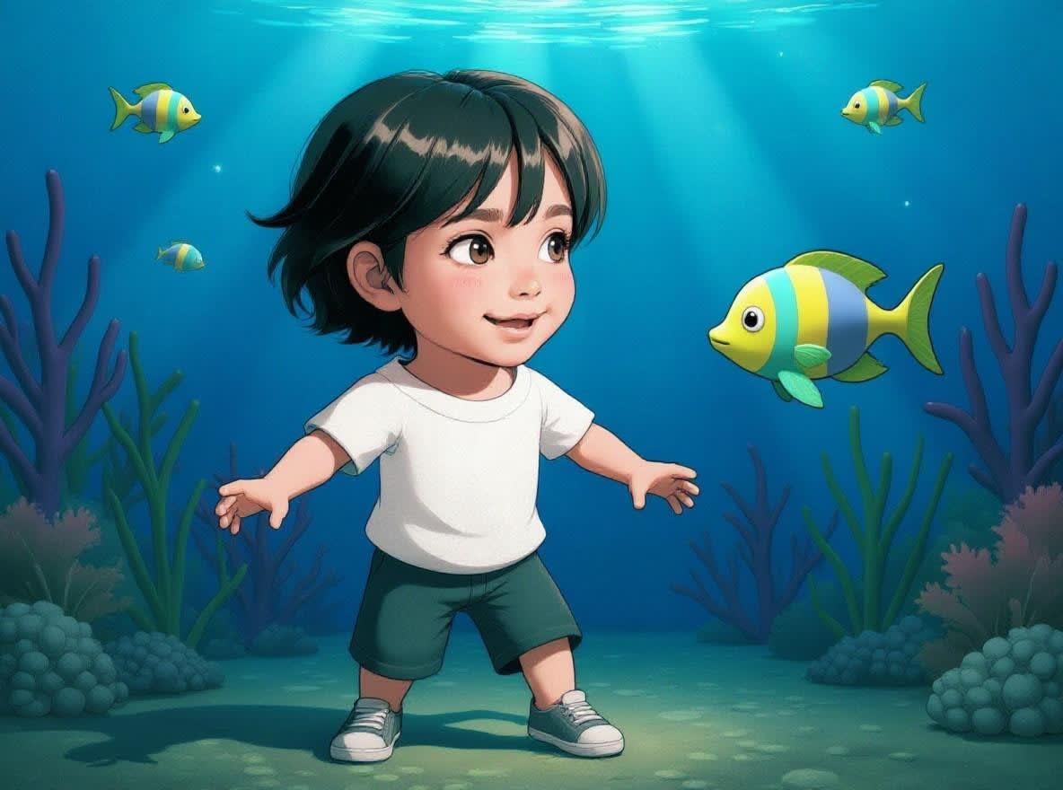 Shreya's Underwater Adventure — illustration for page 6