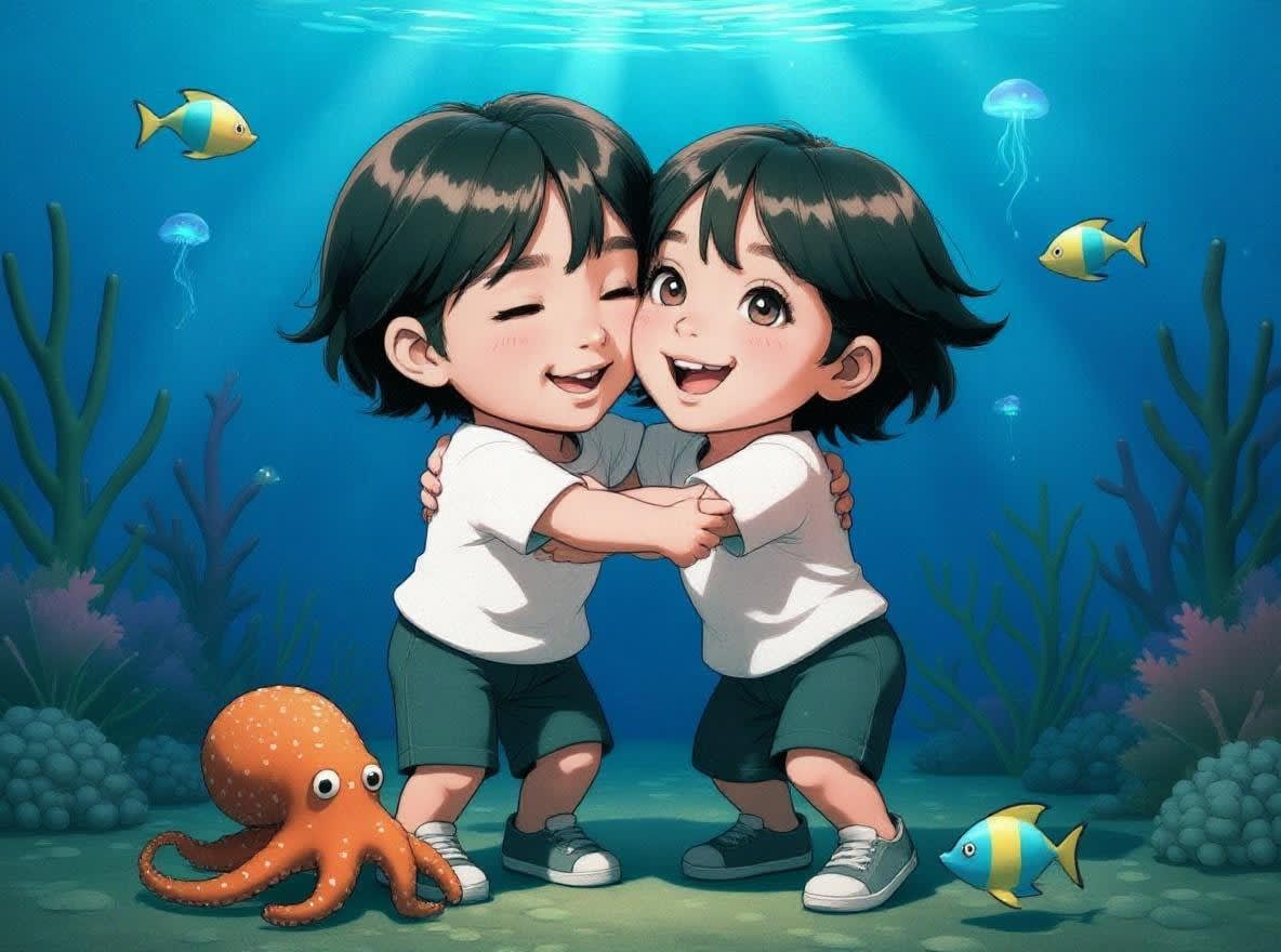 Shreya's Underwater Adventure — illustration for page 7