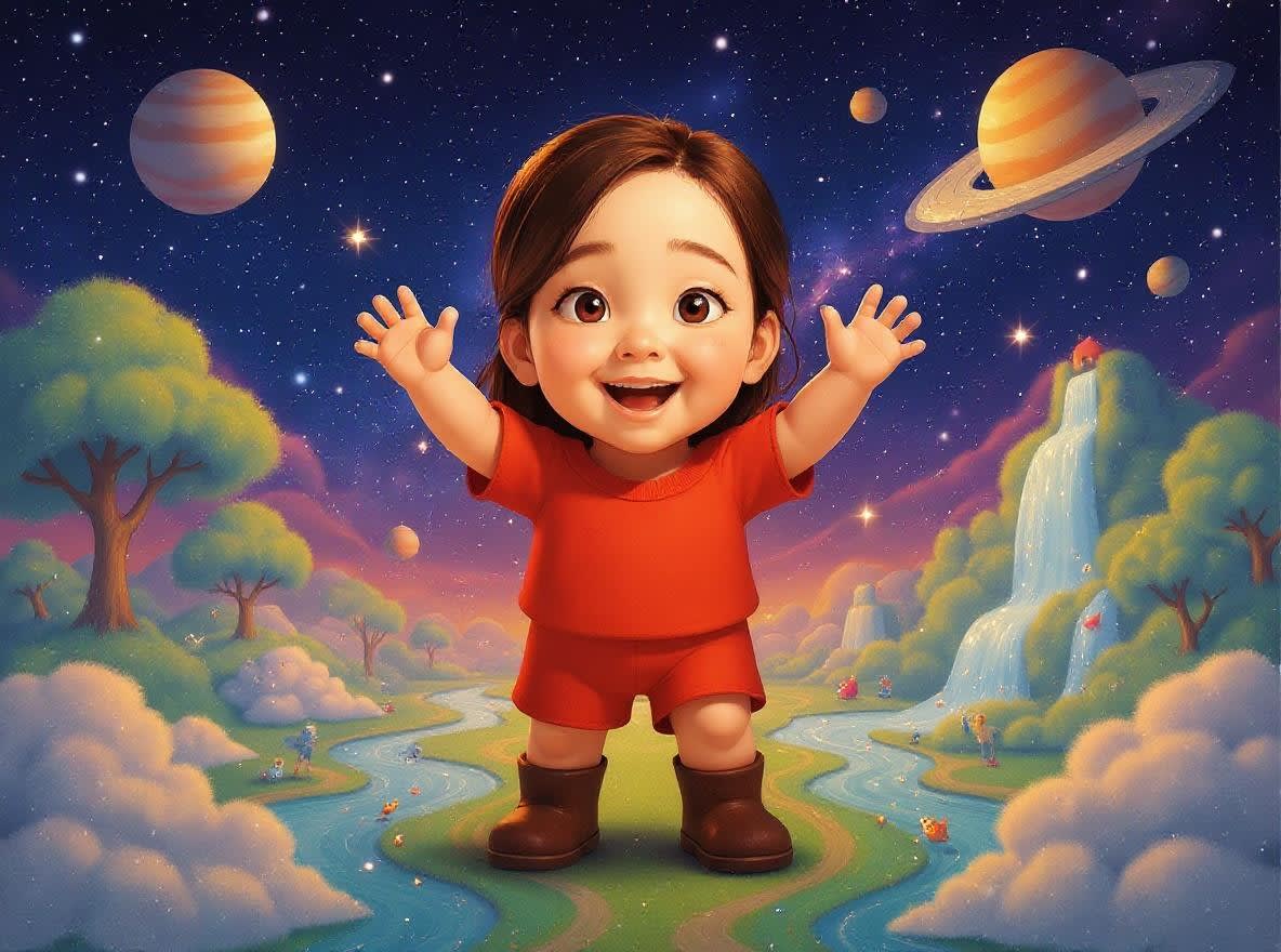Aahana's Cosmic Quest — illustration for page 2