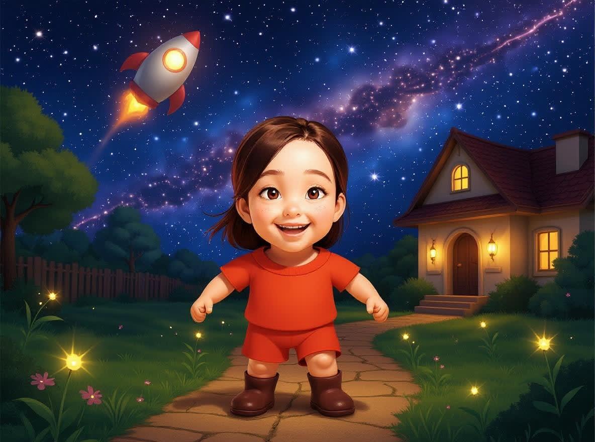 Aahana's Cosmic Quest — illustration for page 8