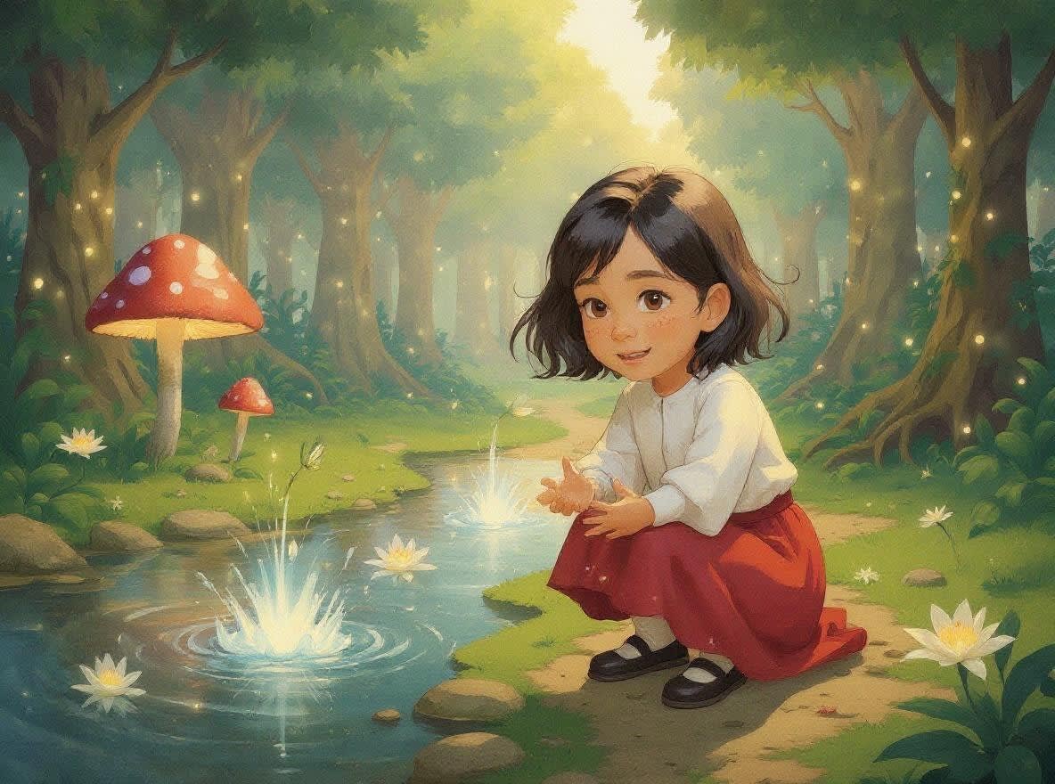 Shreya and the Enchanted Forest — illustration for page 2