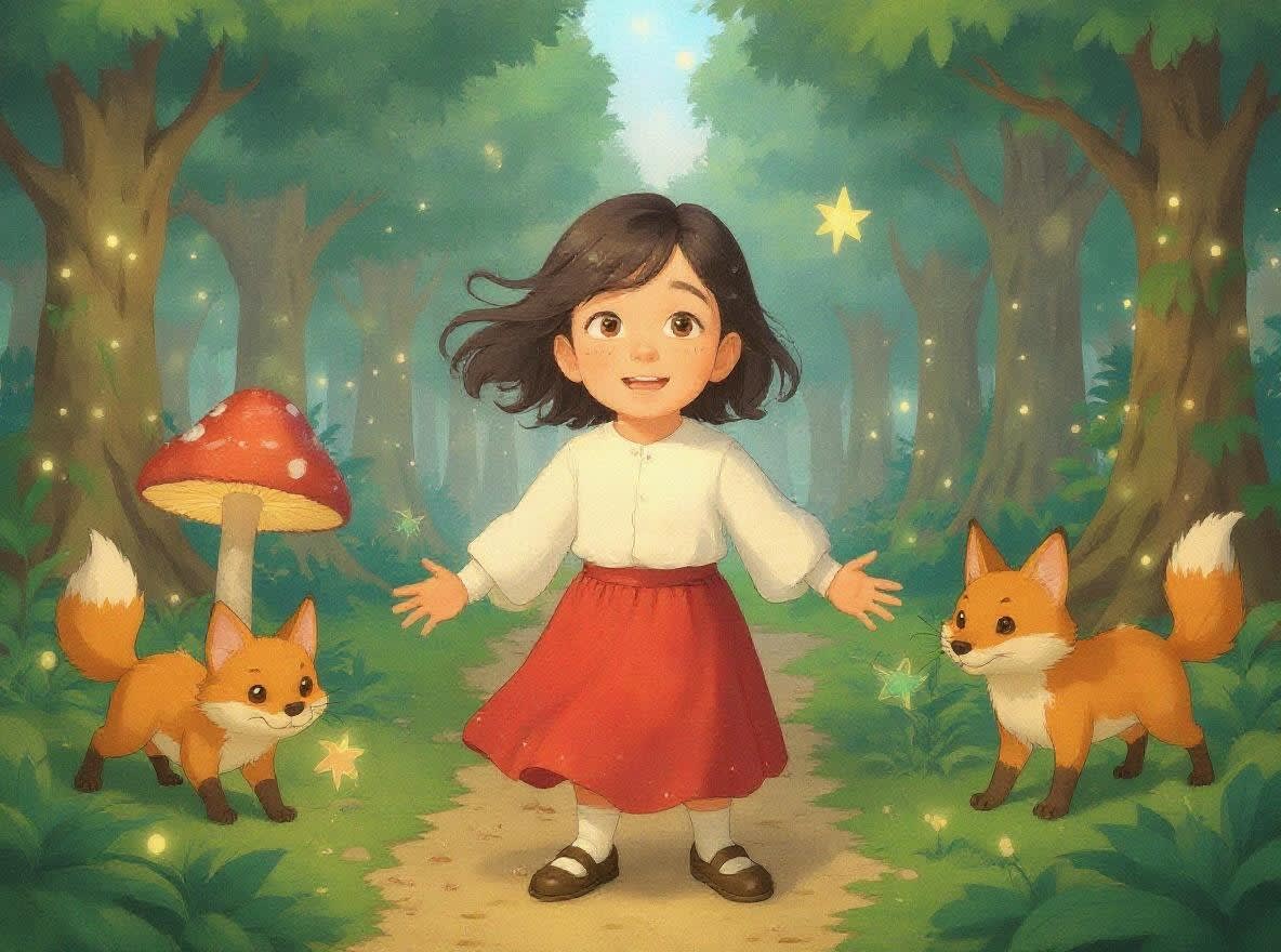 Shreya and the Enchanted Forest — illustration for page 7