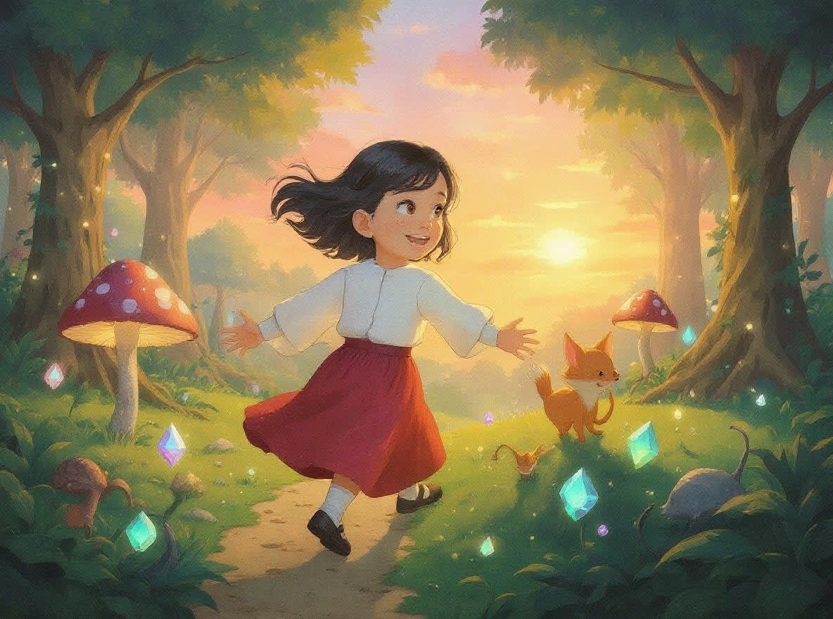 Shreya and the Enchanted Forest — illustration for page 8