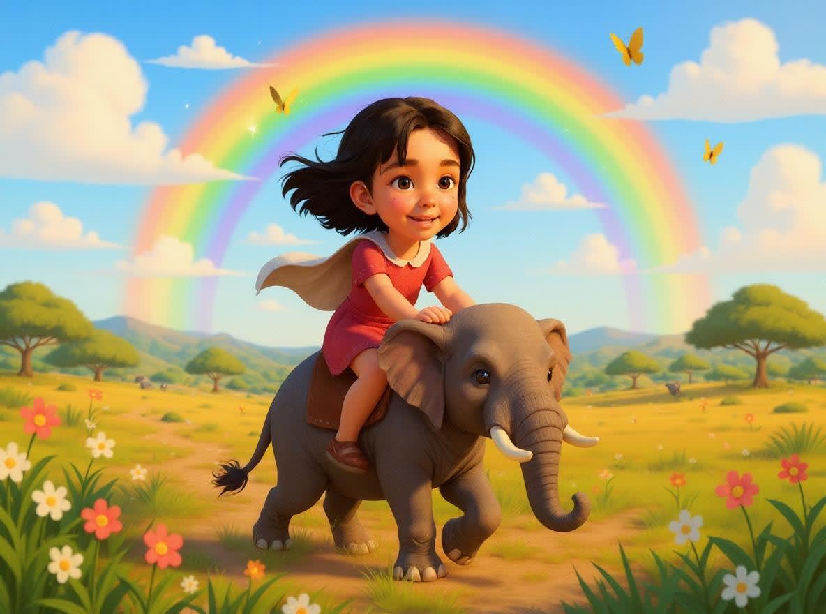 Shreya's Magical Safari Adventure — illustration for page 5