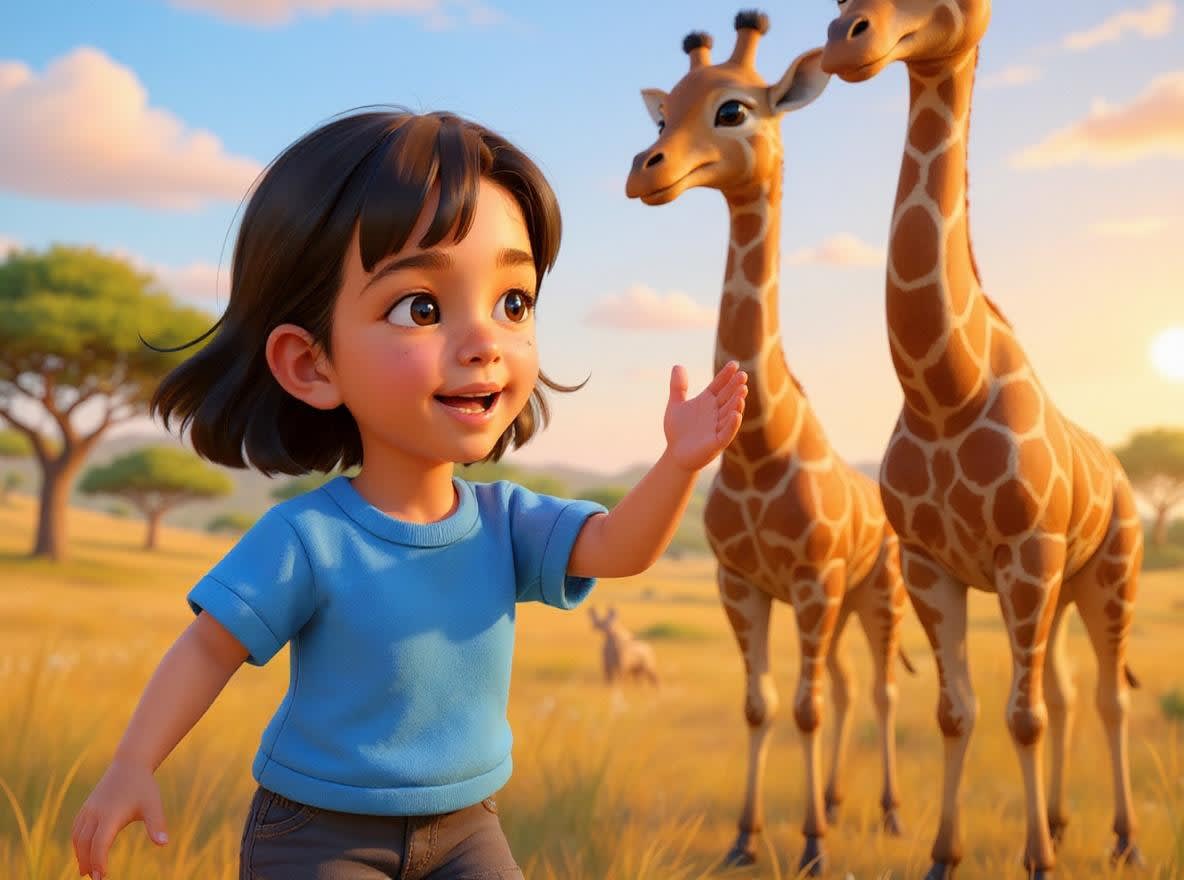 Shreya's Magical Safari Adventure — illustration for page 6