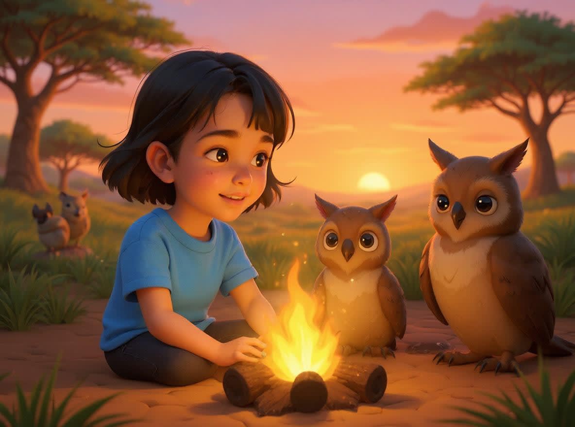 Shreya's Magical Safari Adventure — illustration for page 8
