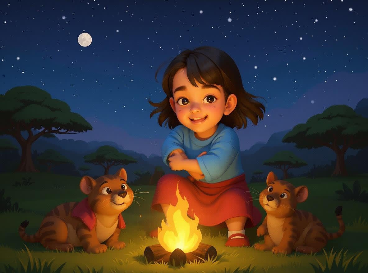 Shreya's Magical Safari Adventure — illustration for page 10