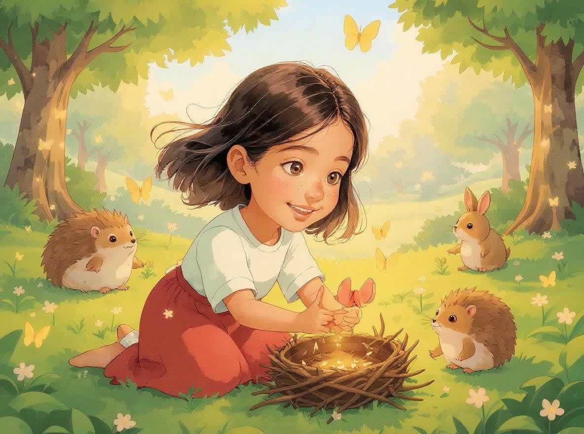 Shreya and the Magical Forest Adventure — illustration for page 5