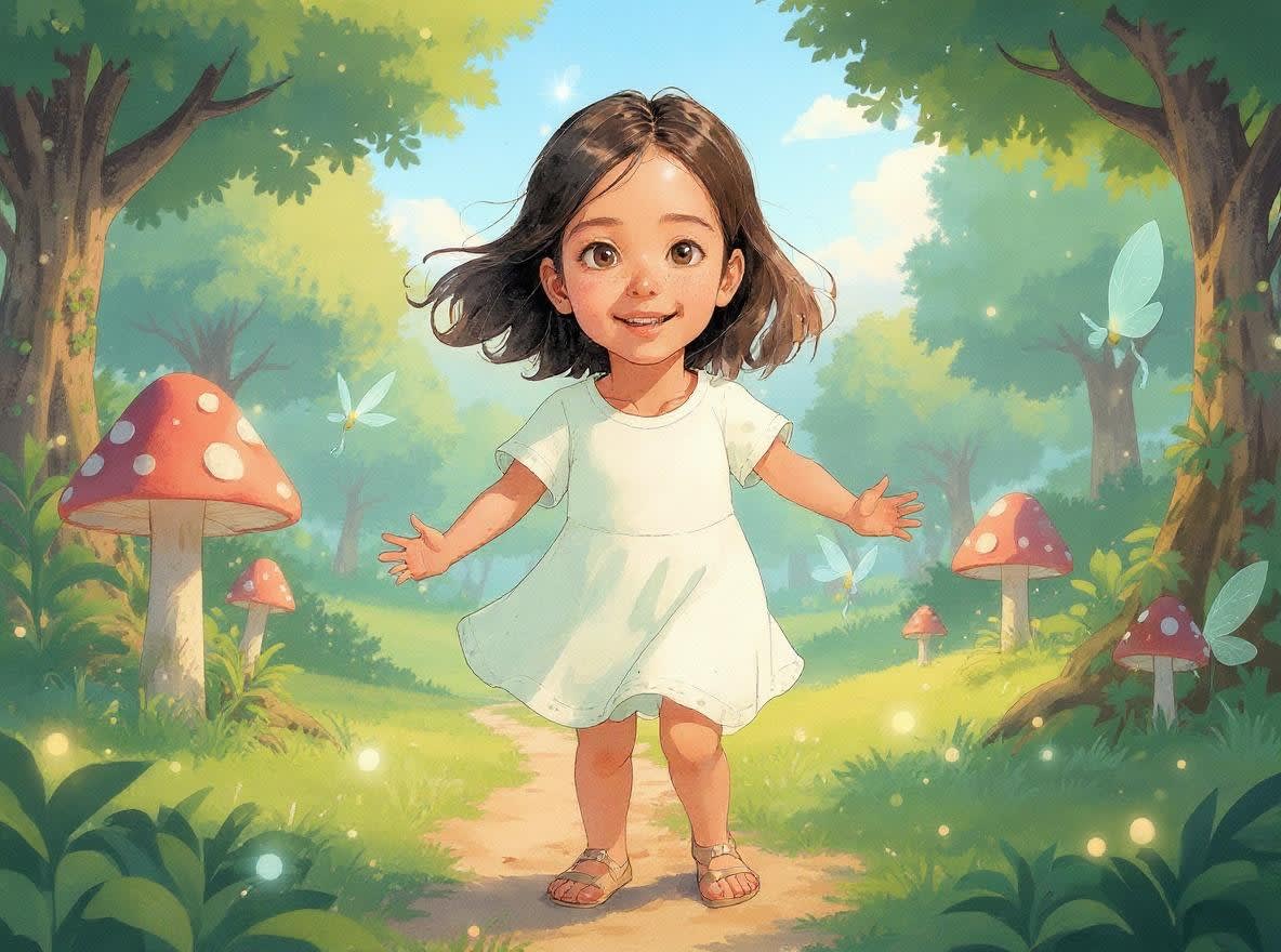 Shreya and the Magical Forest Adventure — illustration for page 12