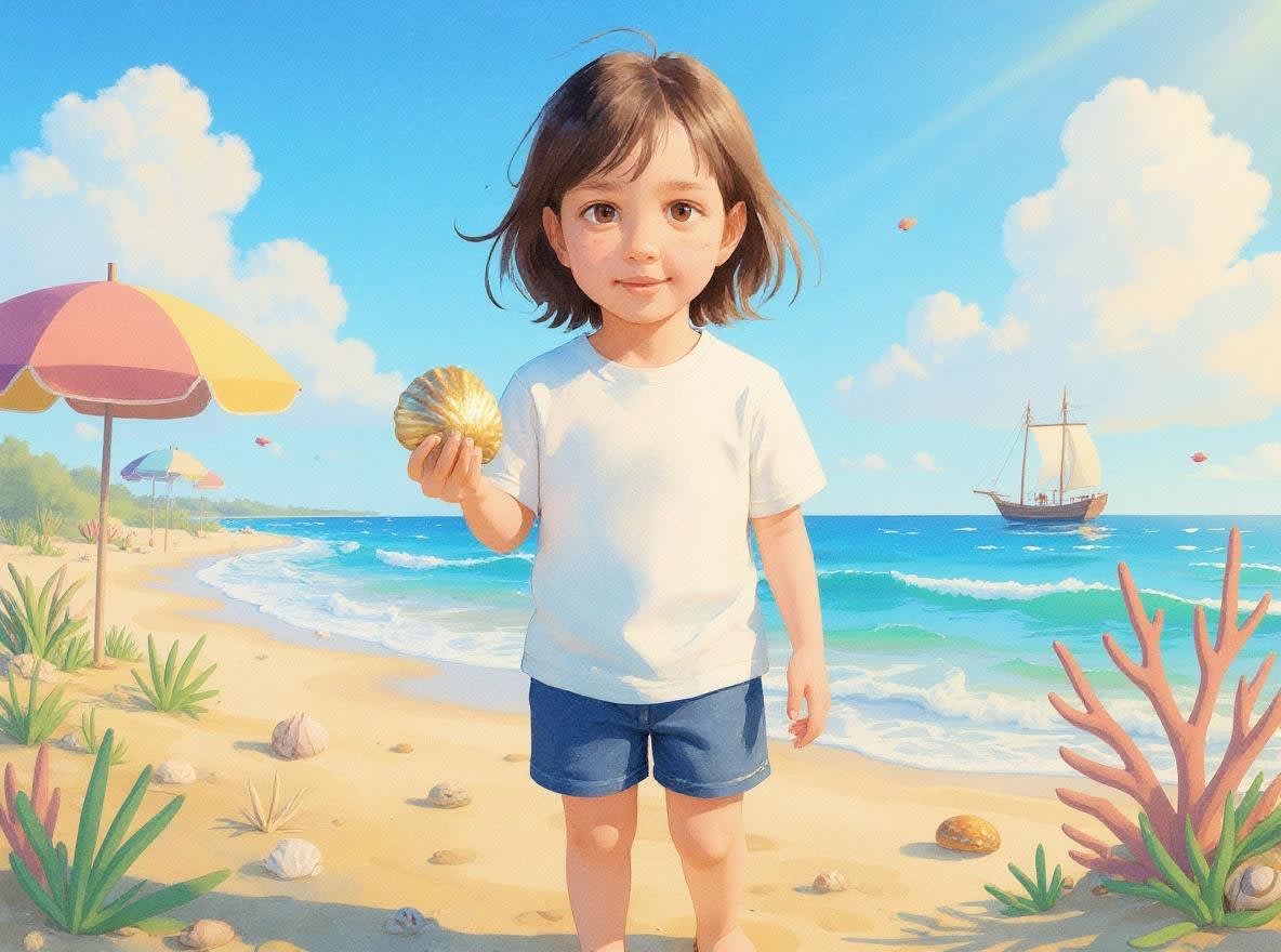 Shreya's Underwater Adventure — illustration for page 1