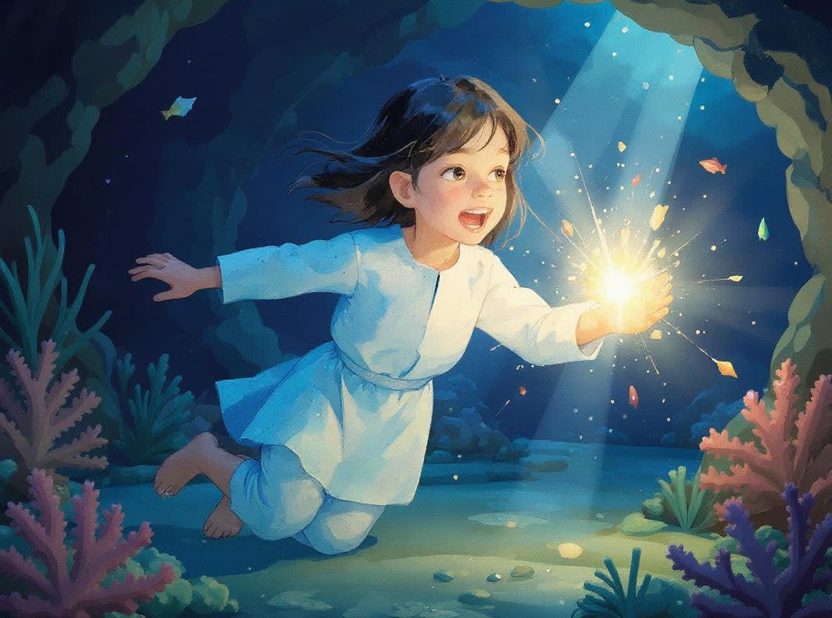Shreya's Underwater Adventure — illustration for page 4