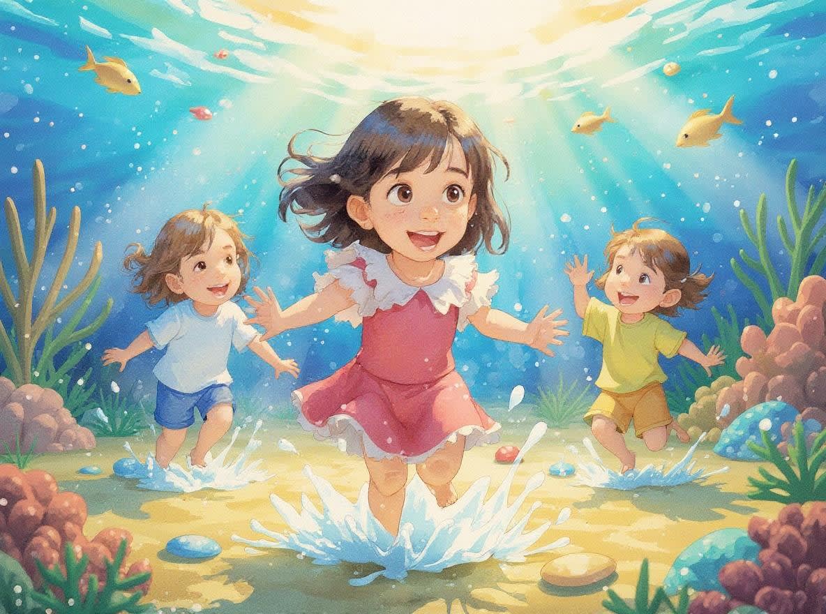 Shreya's Underwater Adventure — illustration for page 6