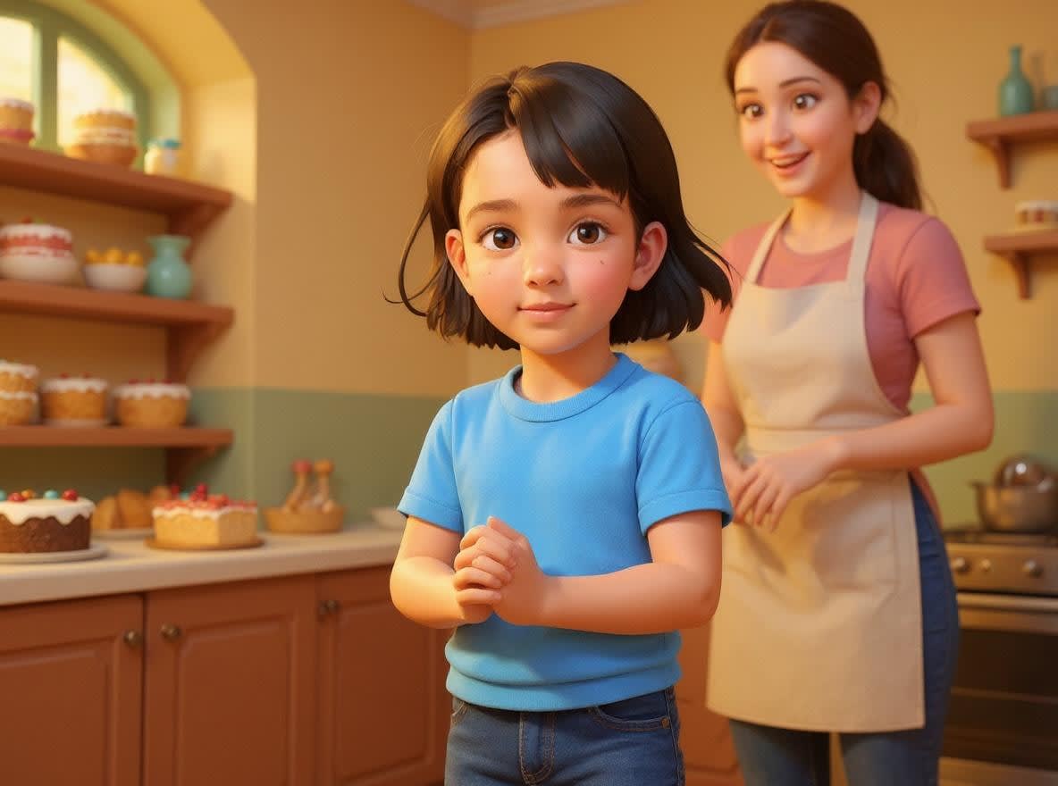 Shreya's Magical Bakery Adventure — illustration for page 2