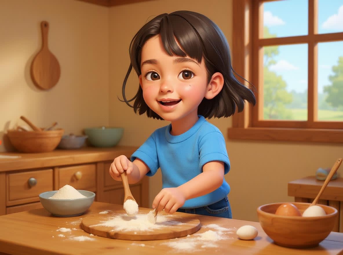 Shreya's Magical Bakery Adventure — illustration for page 3