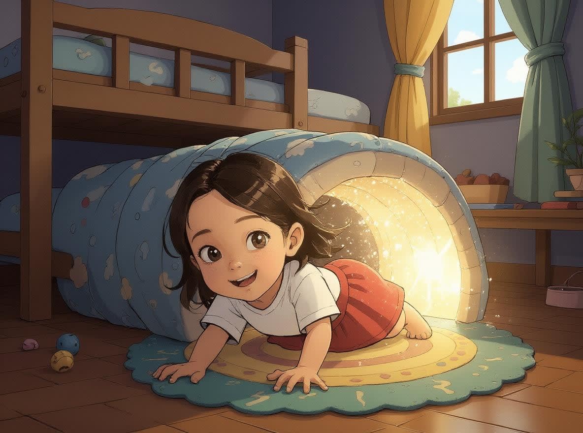 Aahana's Magical Beach Adventure — illustration for page 1