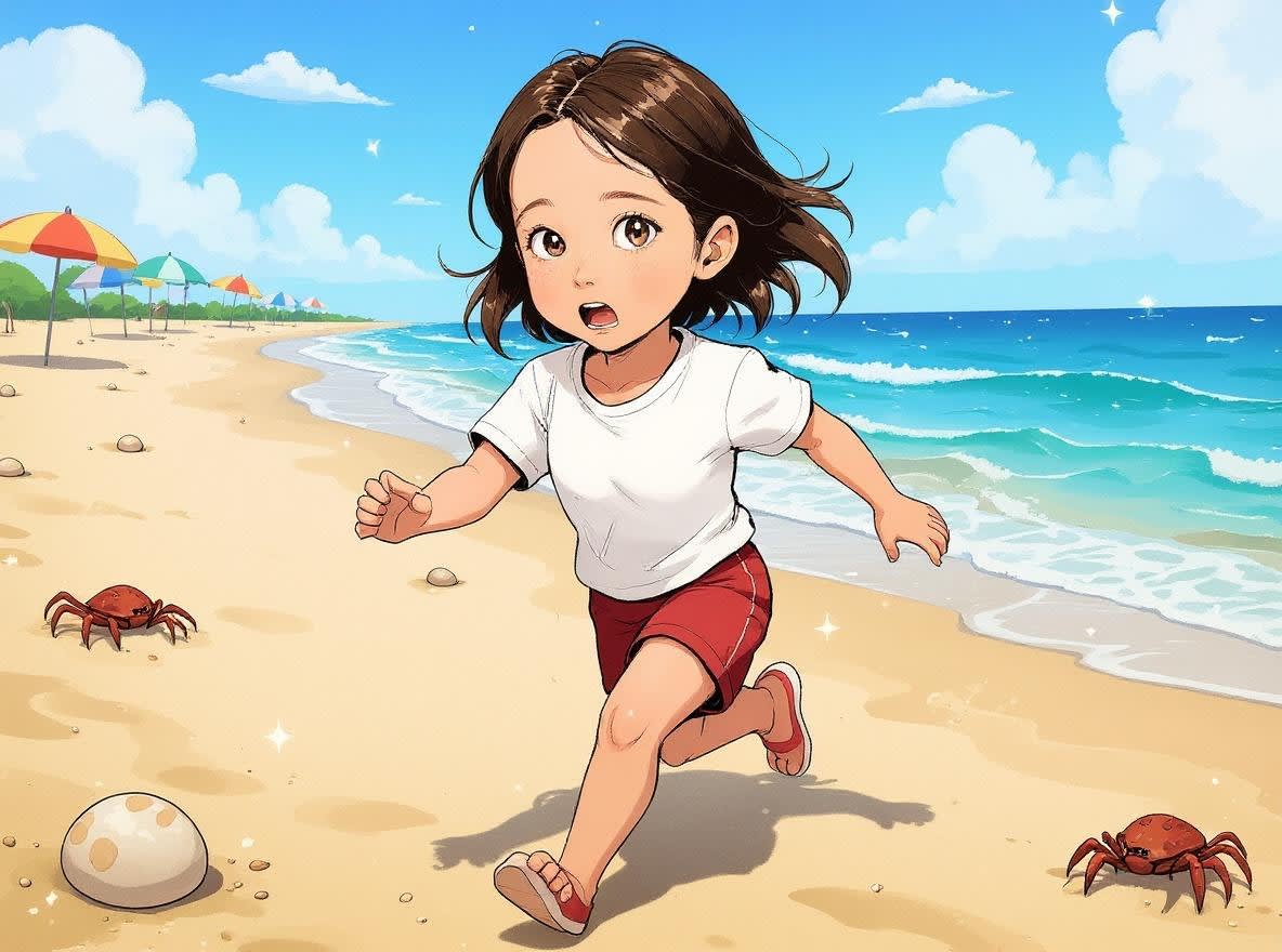 Aahana's Magical Beach Adventure — illustration for page 3