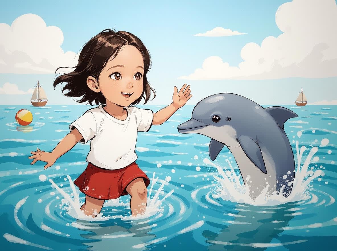 Aahana's Magical Beach Adventure — illustration for page 4