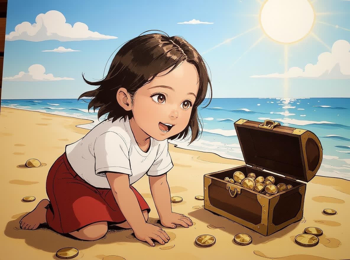 Aahana's Magical Beach Adventure — illustration for page 8