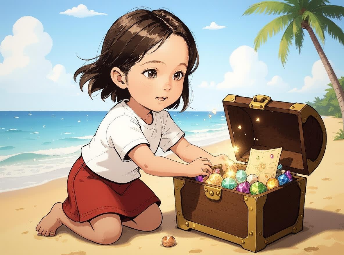 Aahana's Magical Beach Adventure — illustration for page 9