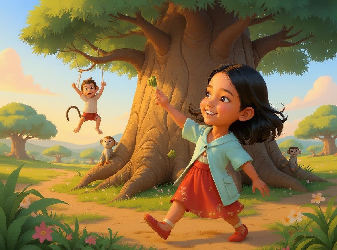Shreya's Amazing Animal Safari — illustration for page 3