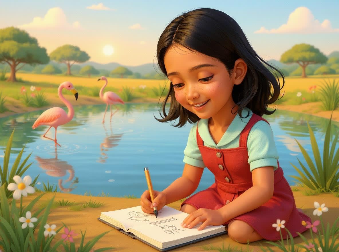 Shreya's Amazing Animal Safari — illustration for page 5