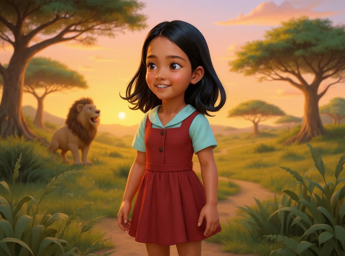 Shreya's Amazing Animal Safari — illustration for page 7