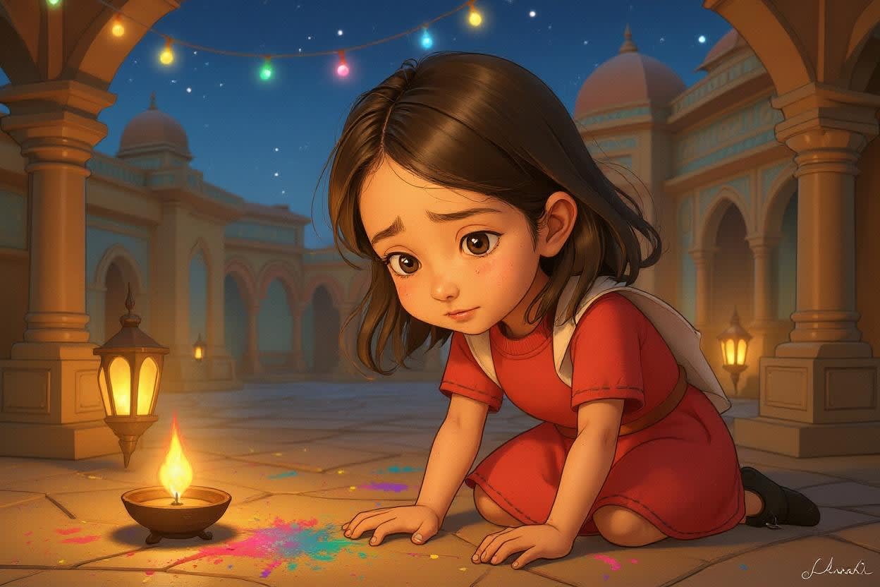 Shreya's Diwali Adventure — illustration for page 6