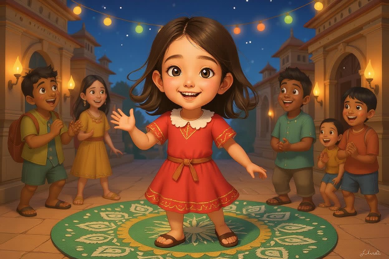 Shreya's Diwali Adventure — illustration for page 10