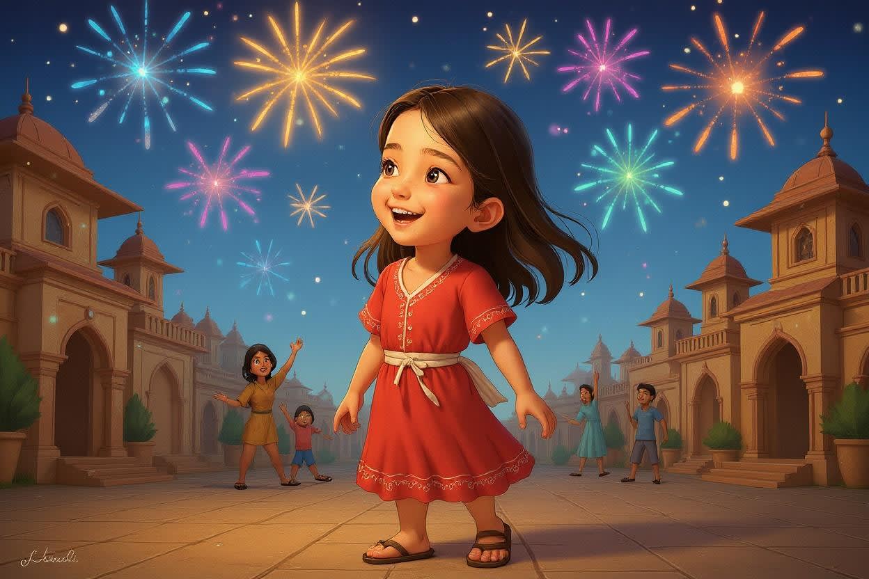 Shreya's Diwali Adventure — illustration for page 11