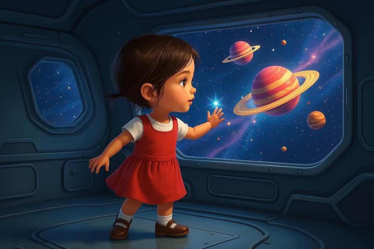 Aahana's Stellar Adventure — illustration for page 3