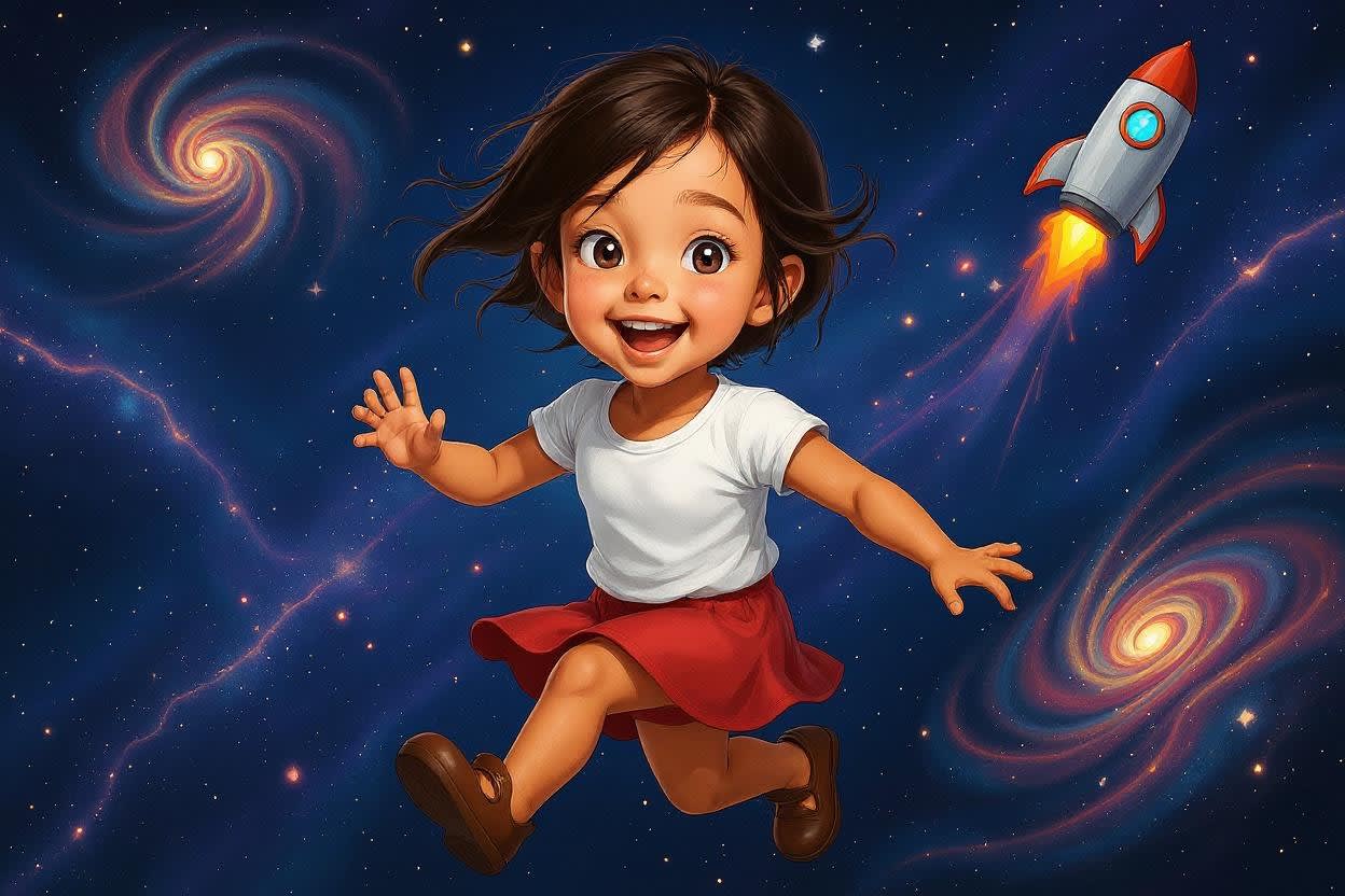 Aahana's Stellar Adventure — illustration for page 6
