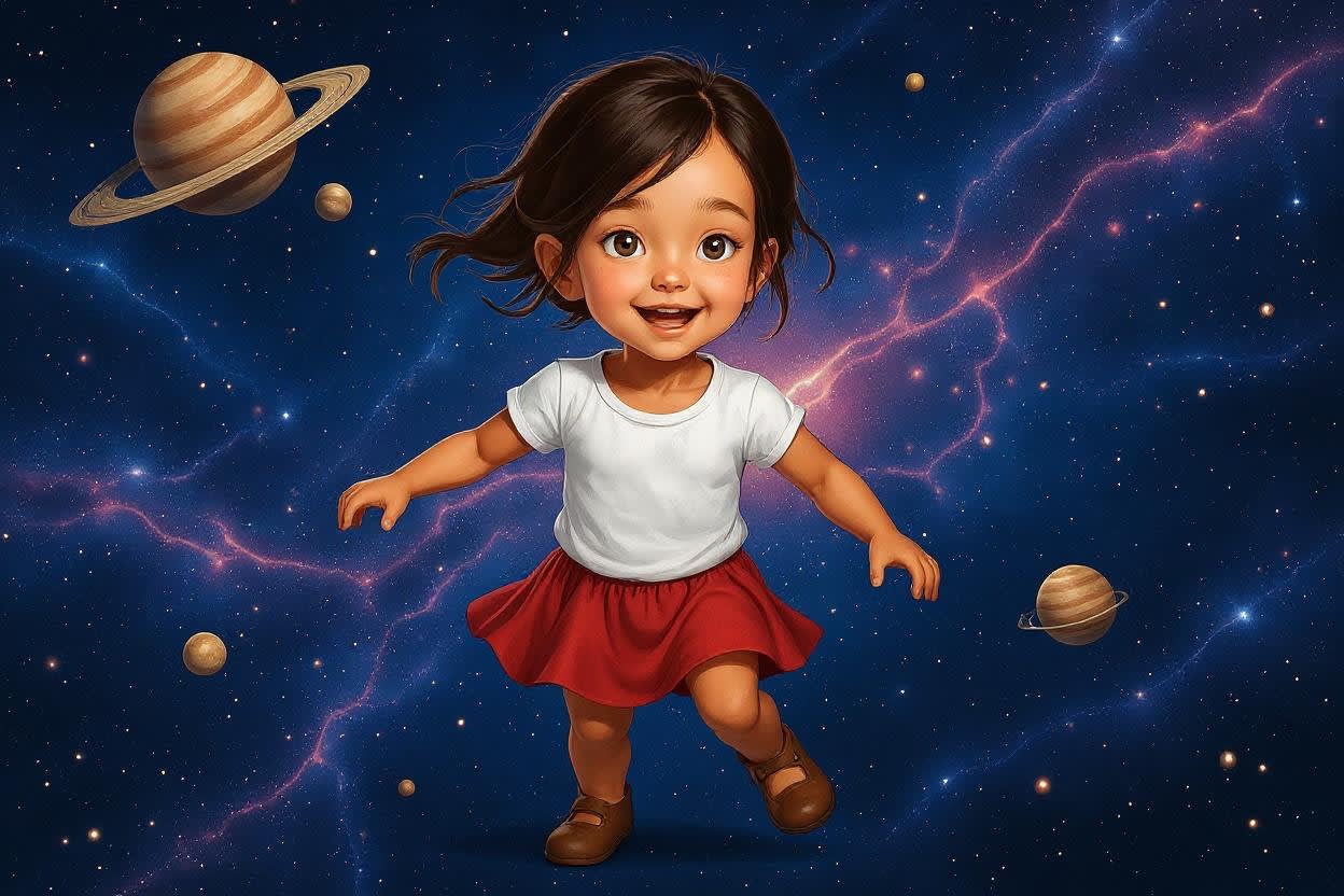 Aahana's Stellar Adventure — illustration for page 7