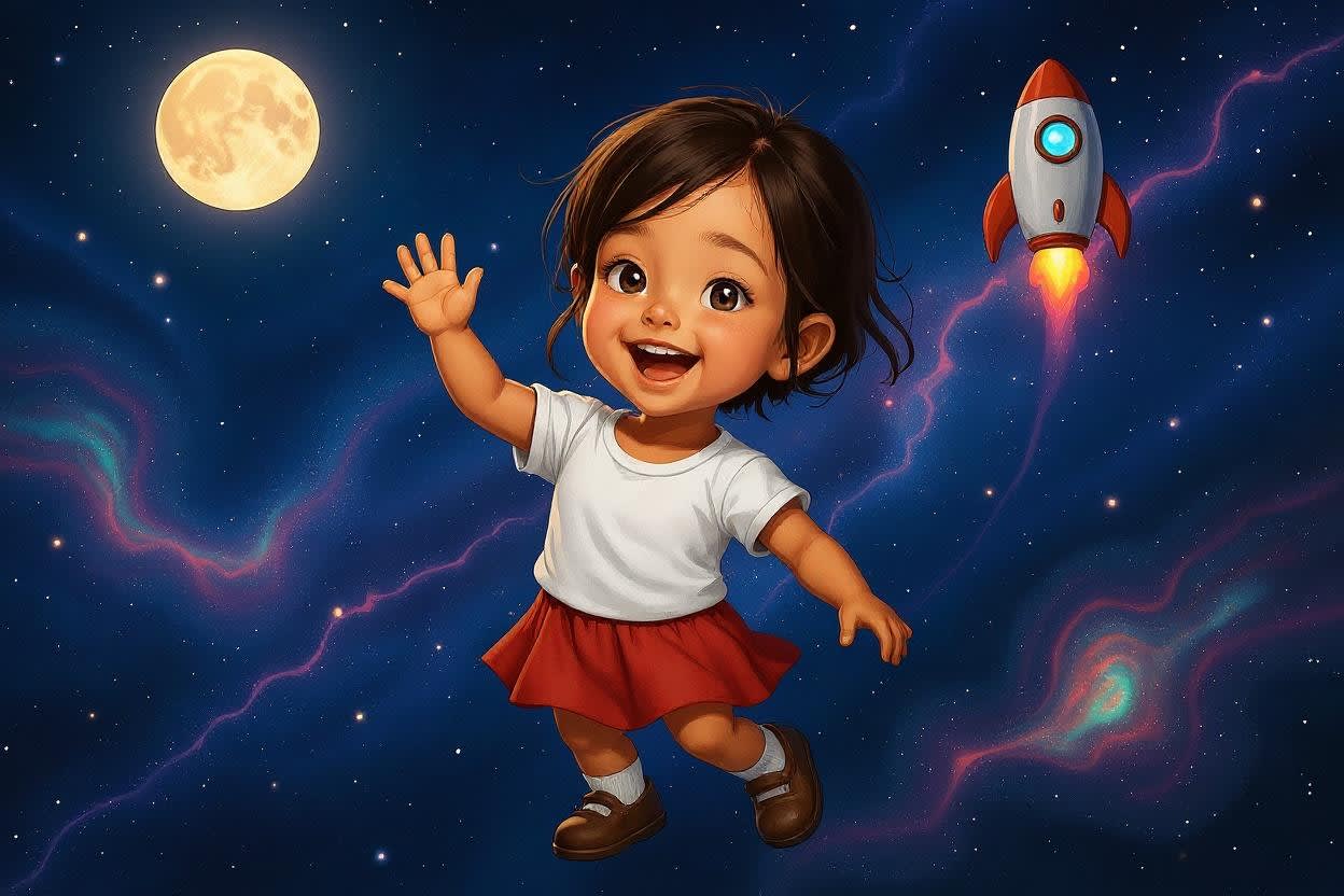 Aahana's Stellar Adventure — illustration for page 12