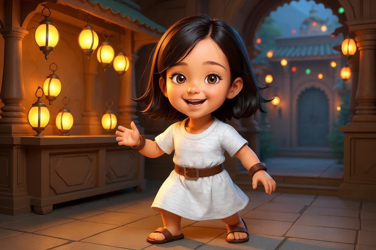 Aahana's Diwali Adventure — illustration for page 3