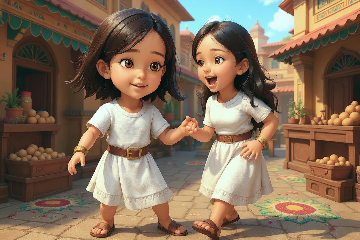 Aahana's Diwali Adventure — illustration for page 4