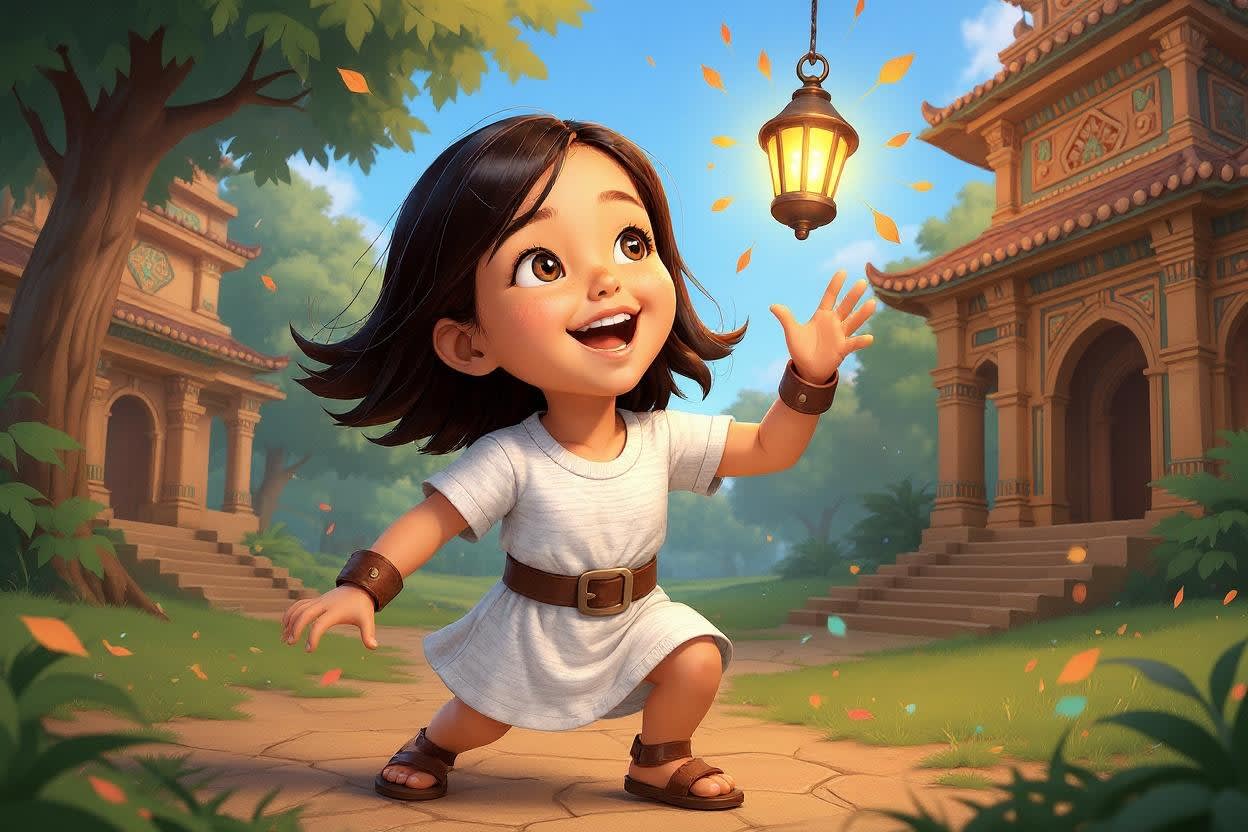 Aahana's Diwali Adventure — illustration for page 9
