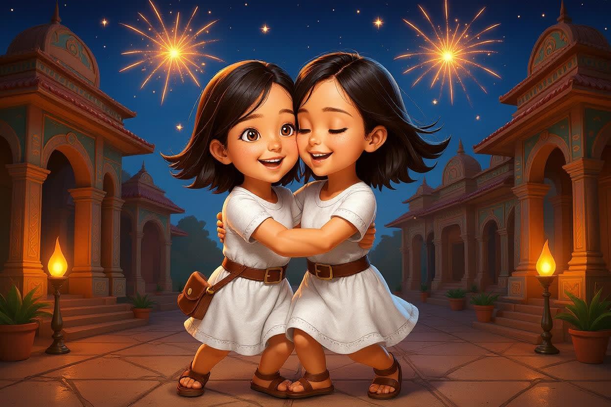 Aahana's Diwali Adventure — illustration for page 12