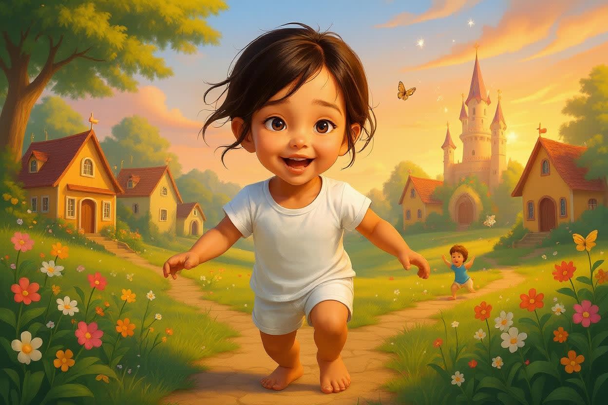 Aahana's Magical Diwali Adventure — illustration for page 1