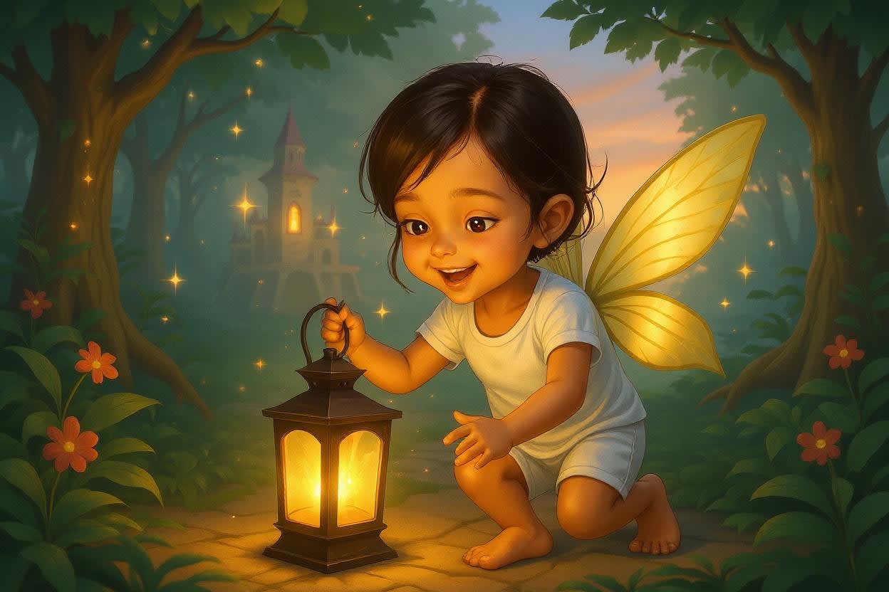 Aahana's Magical Diwali Adventure — illustration for page 3