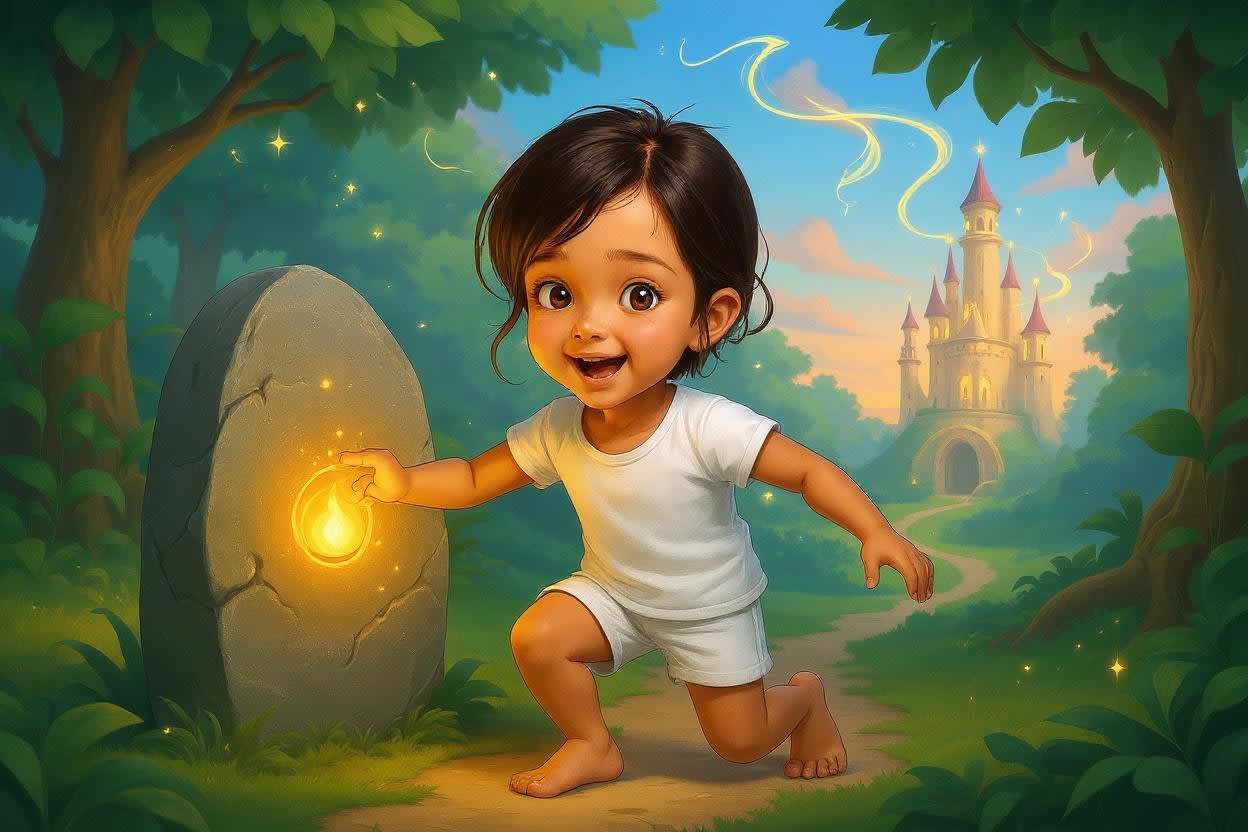 Aahana's Magical Diwali Adventure — illustration for page 4