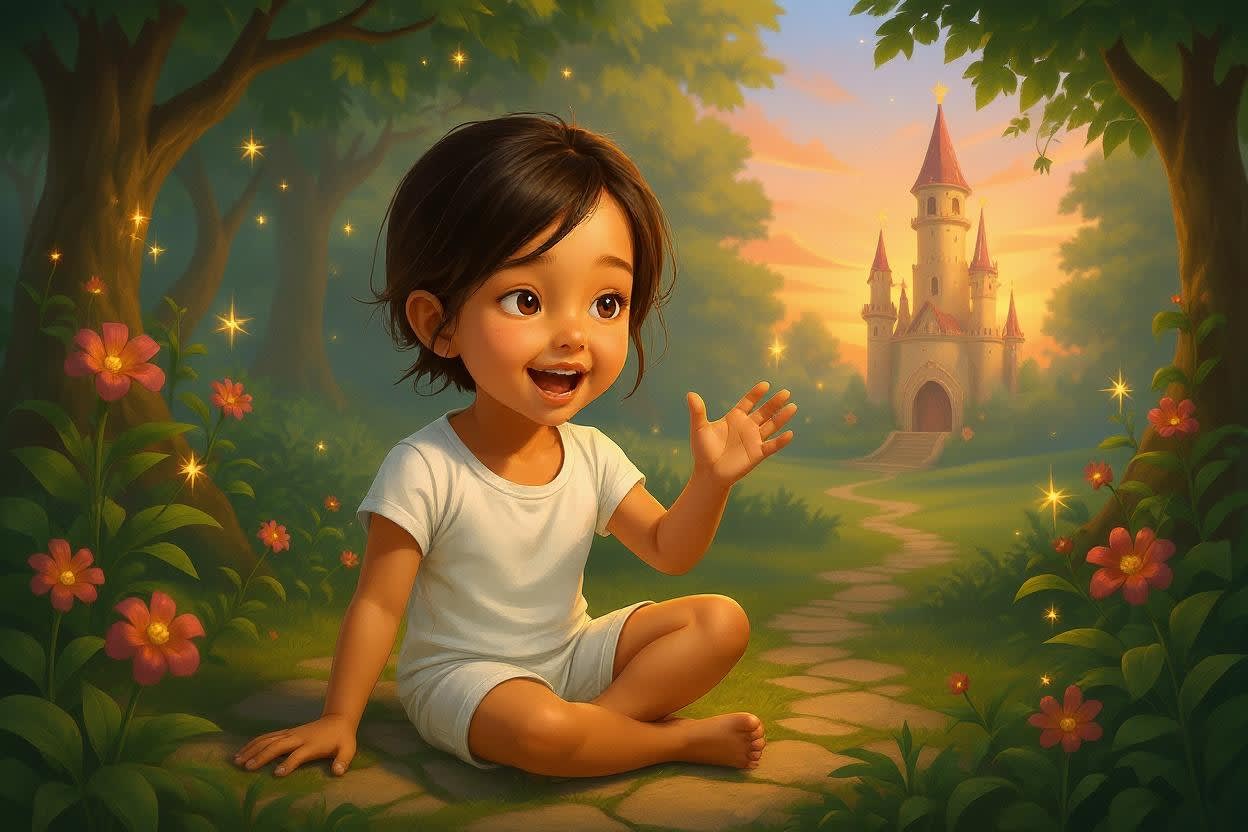 Aahana's Magical Diwali Adventure — illustration for page 7