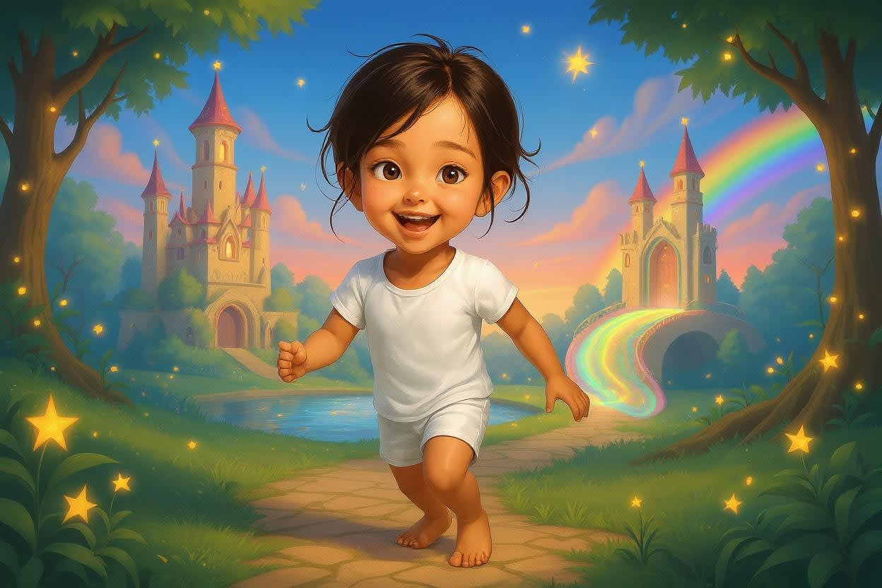 Aahana's Magical Diwali Adventure — illustration for page 9