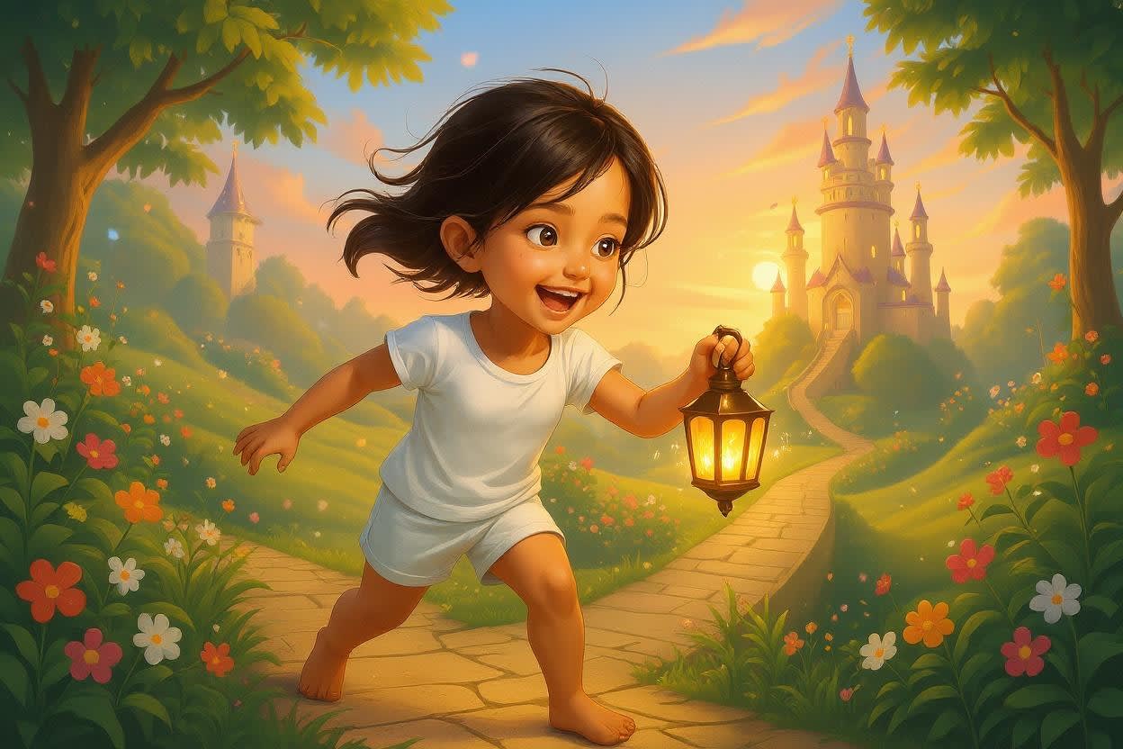Aahana's Magical Diwali Adventure — illustration for page 10