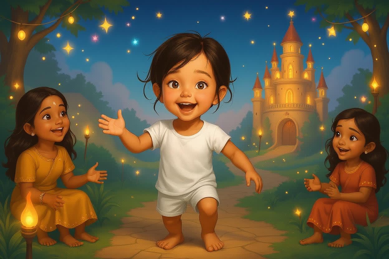 Aahana's Magical Diwali Adventure — illustration for page 12