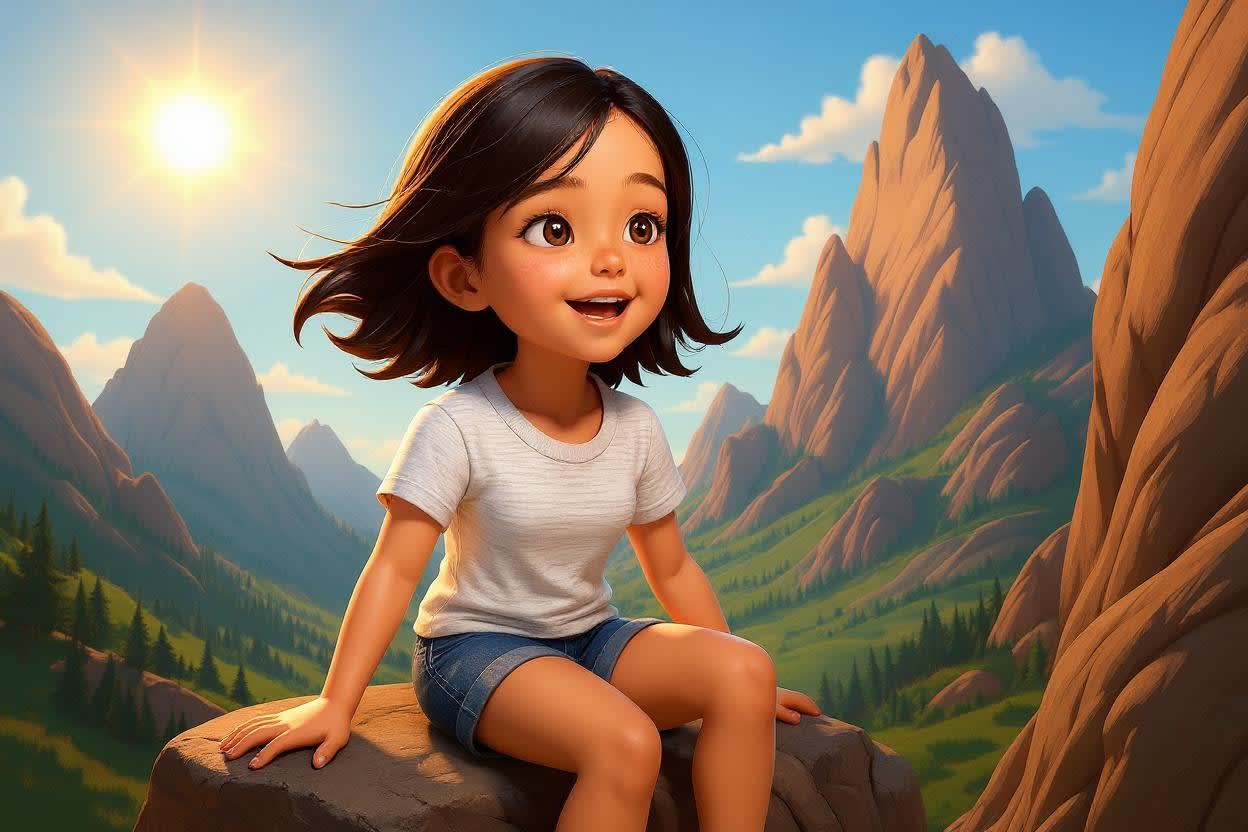 Aahana's Mountain Adventure — illustration for page 6