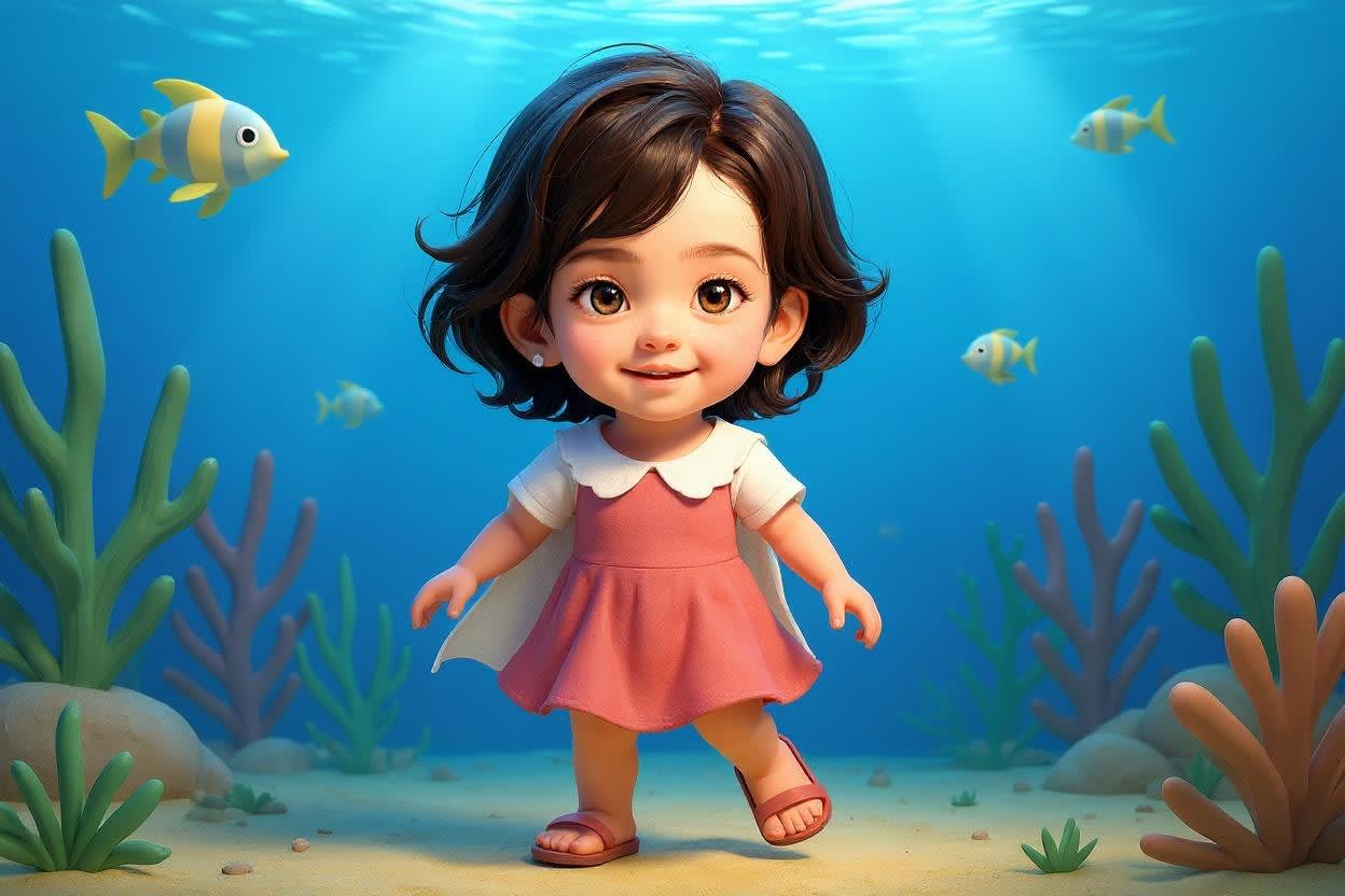 Yana's Underwater Adventure — illustration for page 1