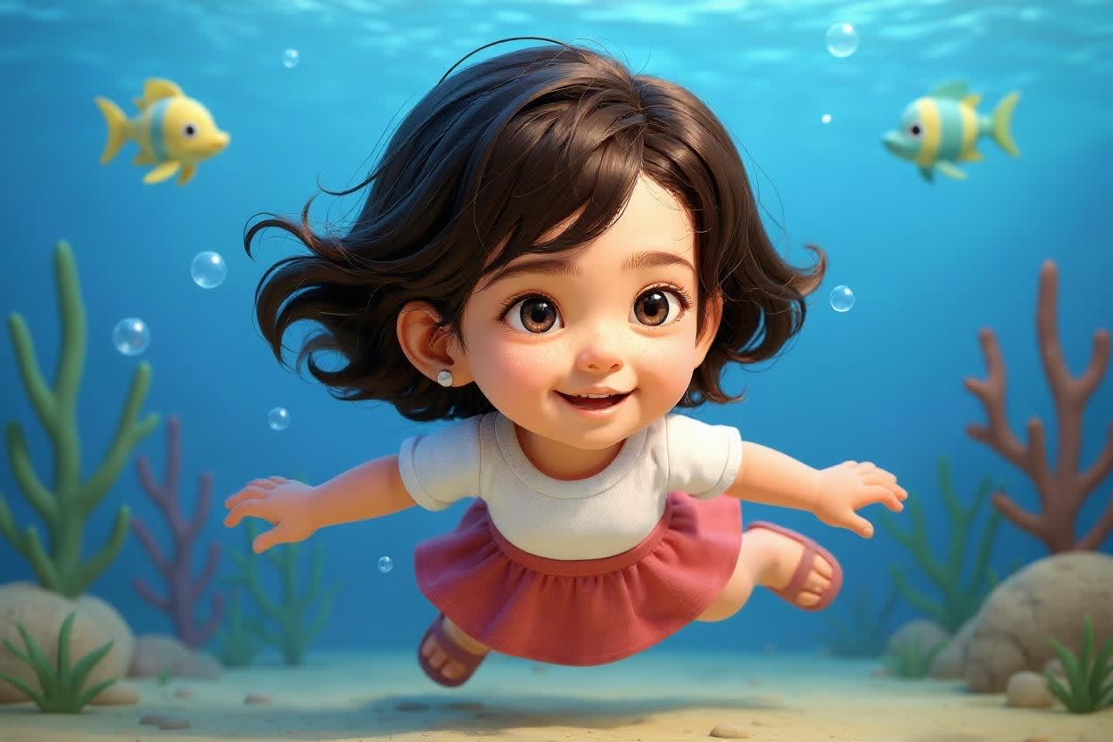 Yana's Underwater Adventure — illustration for page 2